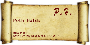 Poth Holda névjegykártya